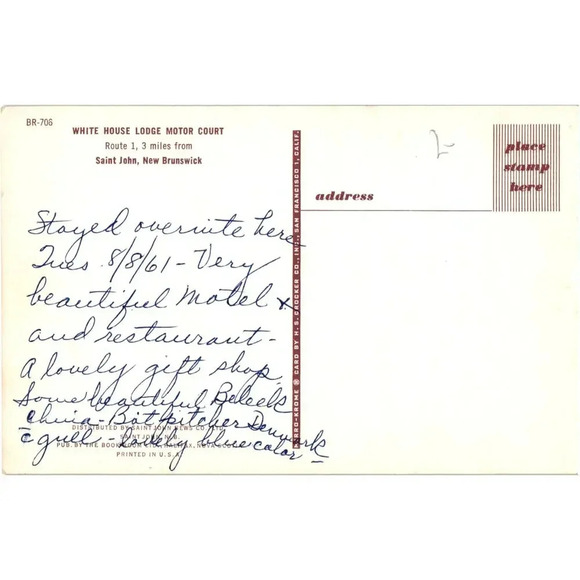 White House Lodge Motor Court Route 1, 3 Miles from Saint John, New Brunswick - Picture 2 of 2